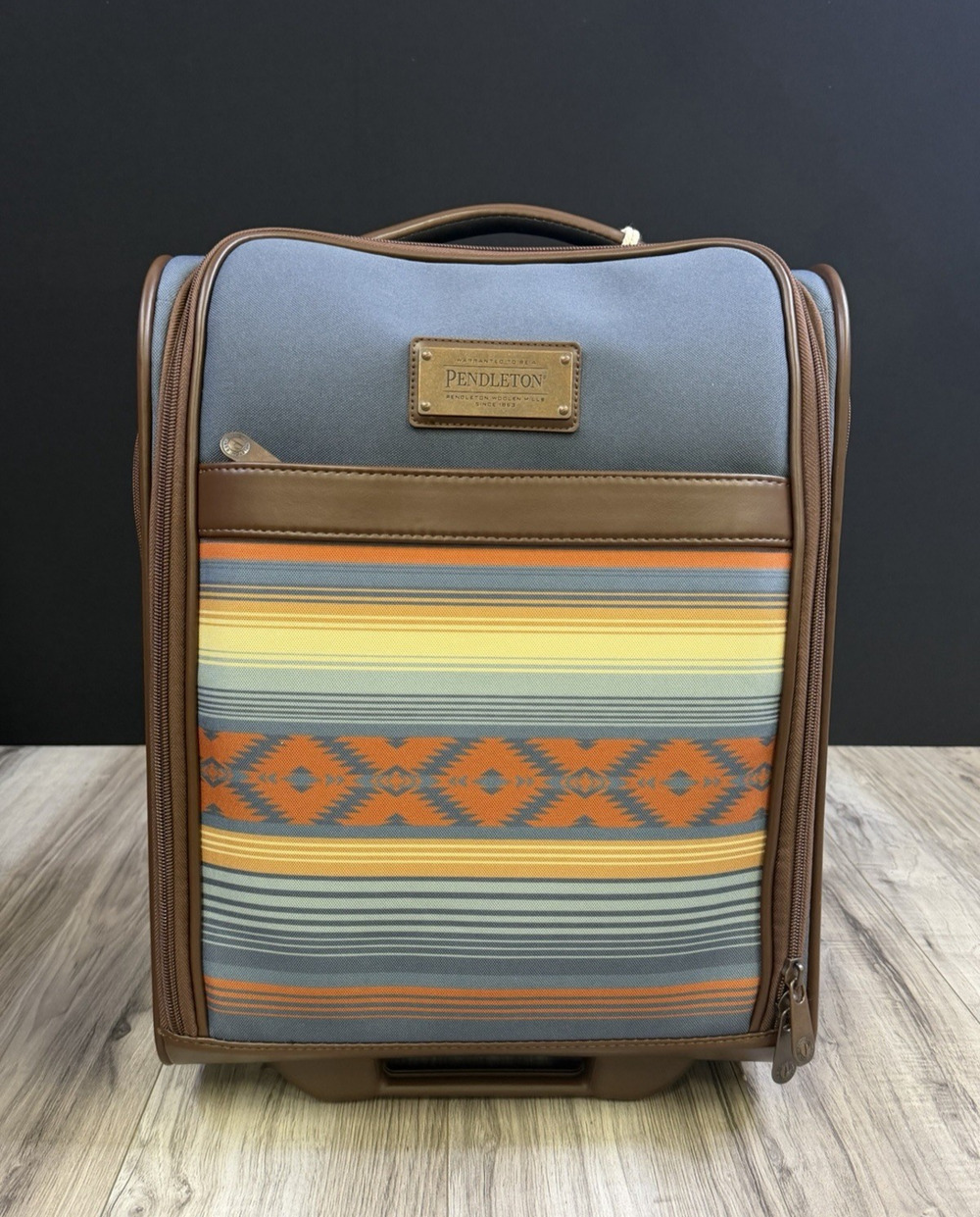 Pendleton Turbulence Underseater Luggage Blue Multi Unisex Carry On 16in NEW